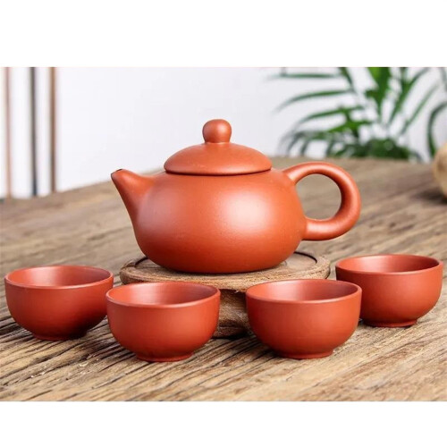 Chinese Kung Fu Teapot Set Ceramic 150ml with 4 Cups