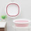 Foldable Washbasin Portable Space-Saving Pink 1