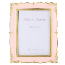 NICEXMAS Vintage Resin Table Photo Frame Pink 1 Pack