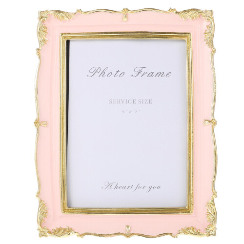NICEXMAS Vintage Resin Table Photo Frame Pink 1 Pack