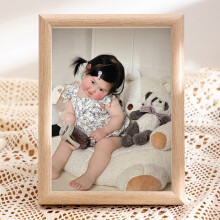 Wooden Photo Frame 8x6 inches beige khaki coffee