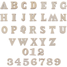 Wooden Alphabet Letters and Numbers Craft Set 204 pcs
