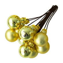 Mini Gold Christmas Balls 3.15 Inch for DIY Wreaths and