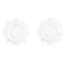 Flower-Shaped Paint Tray Plastic with 10 Wells 2 pcs