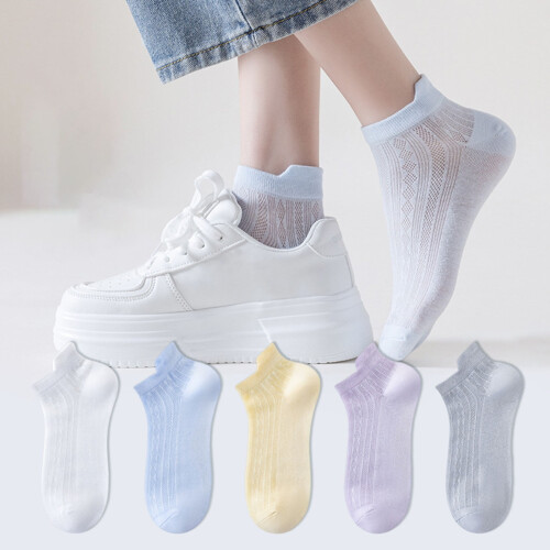 Women's Cotton Mesh Socks Anti-Odor Breathable