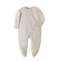 Baby Footed Pajamas Cotton Gray 12M