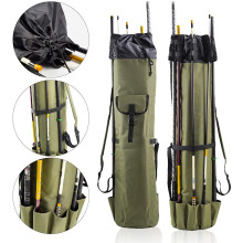 Waterproof Fishing Rod Carrier Bag Oxford Cotton Foldable