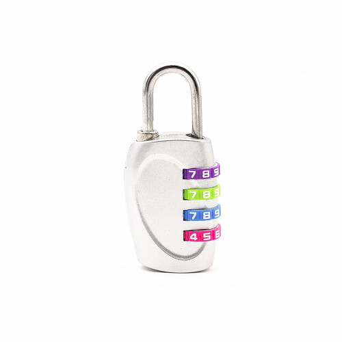 4-Digit Combination Padlock Silver 2-Pack