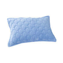 Sky Blue Cotton Quilted Pillow Case Standard Size 1 Pc
