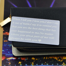 Order Wallet Card Insert for Christmas Anniversary Gift