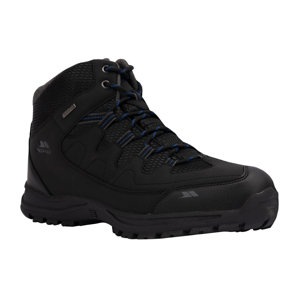 Trespass (10 Uk, Black/Blue) Mens Finley Waterproof Walking Boots