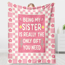 Purple 50th Birthday Throw Blanket 60x50 inches