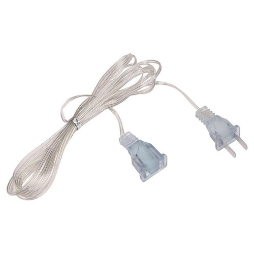Clear Extension Cord for Christmas Lights 10ft 3 Pack