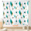 Mid-Century Modern Curtains Teal Orange Geometric 2 Panels 1