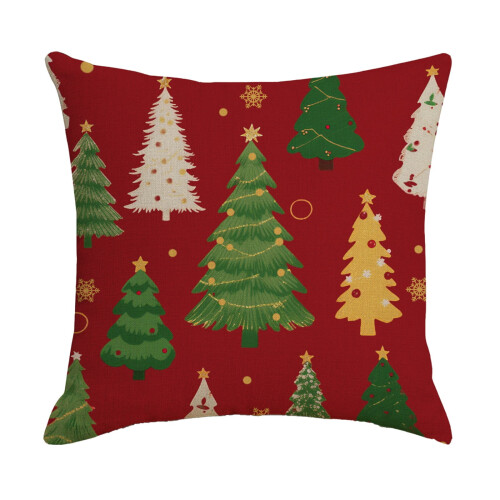 Christmas Pillowcase Polyester Tree Wreath Design 1 Piece