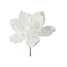 Artificial Magnolia and Poinsettia Velvet Flowers 6 inch