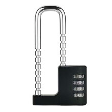 Long Shackle Digital Combination Padlock Zinc Alloy Black