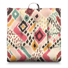 Square Meditation Pillow Boho Dutch Velvet 22 x 22 inches