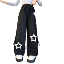 Athletic Joggers for Girls Straight Leg Elastic Waist