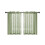 Olive Green Kitchen Curtains Linen Sheer Tier 2 pcs 30 inch 1