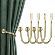 Curtain Holdbacks Wall Mounted Drapery Tiebacks Matte Black