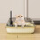 Semi-Enclosed Cat Litter Box with High Sides Removable Pan 1