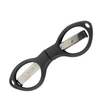 Stainless Steel Folding Scissors for Fishing Line Black