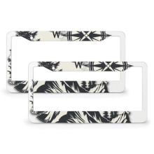 License Plate Frame Compass Design Aluminum 2 PCS
