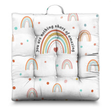 Square Meditation Pillow Boho Dutch Velvet 22 x 22 inches