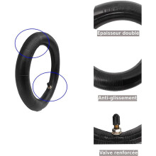 2X Tire and Reinforced Inner Tube, Robust for Scooter M365 / Pro / Pro2 / 1S / Essential and Wispeed T855 / T850