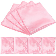 NICEXMAS Satin Pink Festival Napkins 8pcs Washable