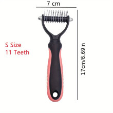 Pet Fur Knot Cutter Double-Sided Comb for Dogs and Cats