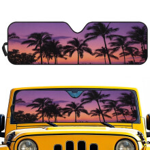 Windshield Sun Shade for Jeep JK JL 1997-2023 Palm Tree