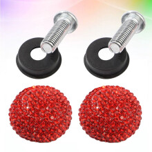 License Plate Screws Fastener Red Plastic Set
