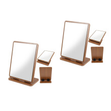 Bathroom Vanity Mirror Adjustable Wooden 2 pcs