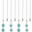 Starfish Ceiling Fan Pull Chains Synthetic Turquoise 12 Pcs 1