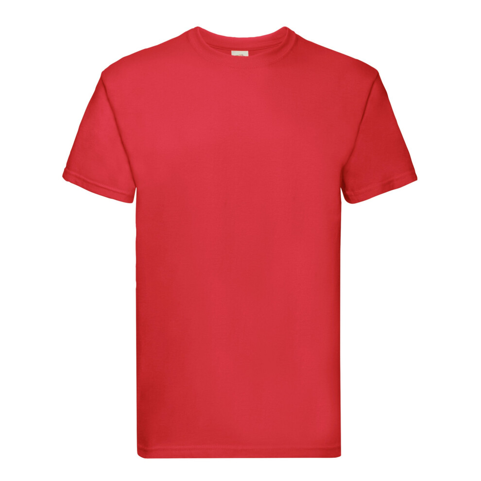 Fruit Of The Loom (S, Red) Mens Super Premium T-Shirt
