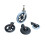 Wheelchair Front Wheel with Front Fork Drive,Replacement-A 11