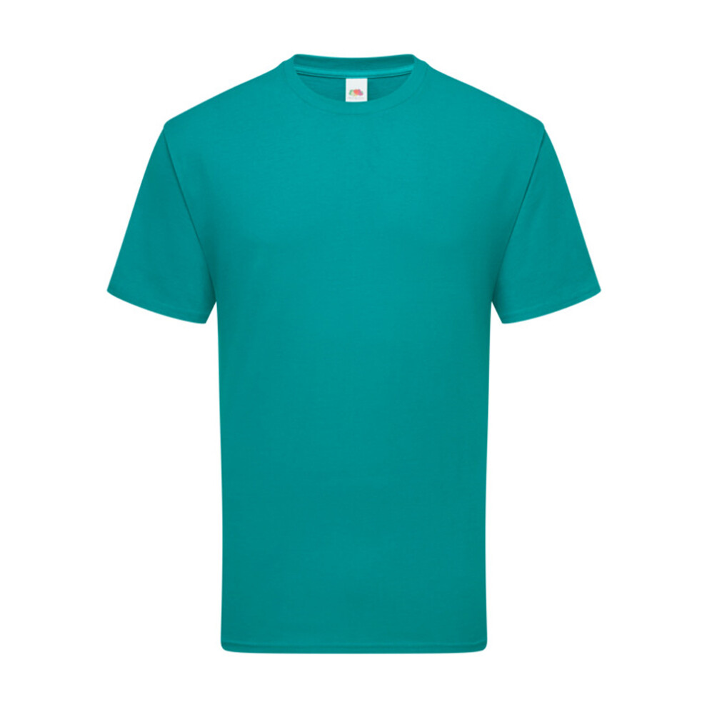 Fruit Of The Loom (S Uk, Ocean Teal) Mens Iconic 195 Ringspun Premium Tshirt
