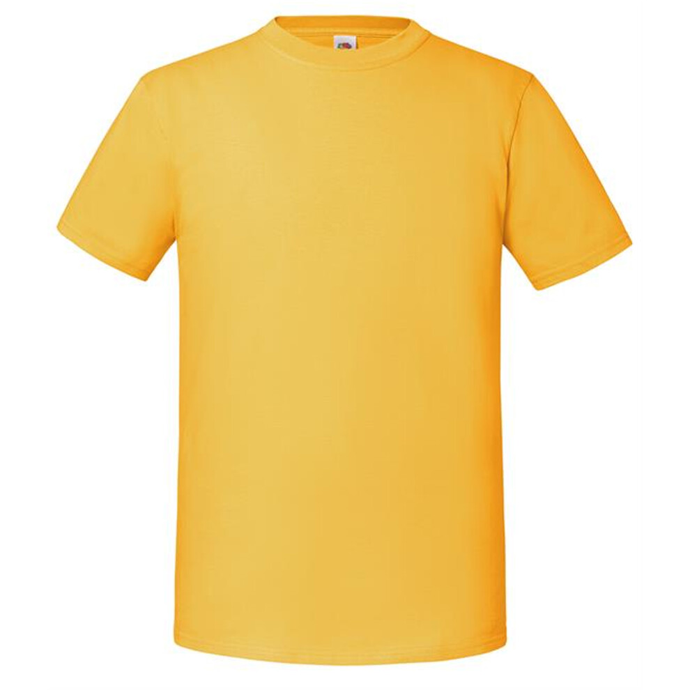 Fruit Of The Loom (S Uk, Sunflower) Mens Iconic 195 Ringspun Premium Tshirt