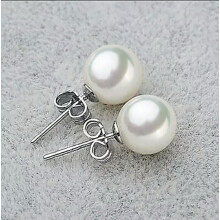 South Sea Shell Pearl Earrings 925 Silver 12mm