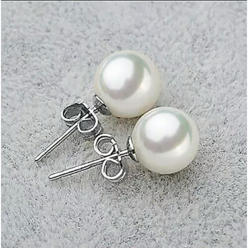 South Sea Shell Pearl Earrings 925 Silver 12mm