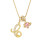 C Initial Pendant Necklace Gold Adjustable Snake Chain 1
