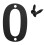 Large Black Floating House Numbers with Nails 1
