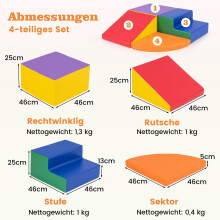 Schaumstoff-Spielbausteine-Set - 4-teiliges Kletter- und Rutschset