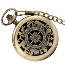 UNOMOR Round Pocket Watch with Compass 1 Set