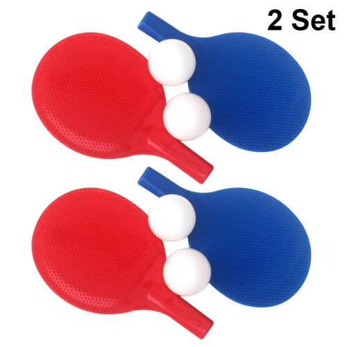 NICEXMAS Table Tennis Racket Set Lightweight Plastic 2 Sets