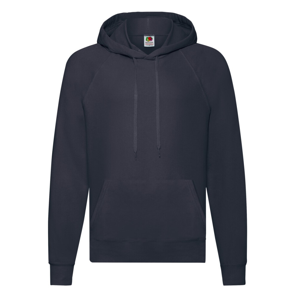 Fruit Of The Loom (L, Deep Navy) Unisex Adult Lightweight Hooded Sweatshirt