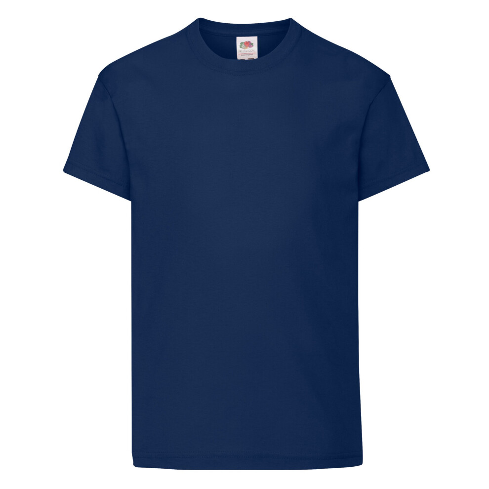 Fruit Of The Loom (9-11 Years, Navy) Childrens/Kids Original T-Shirt