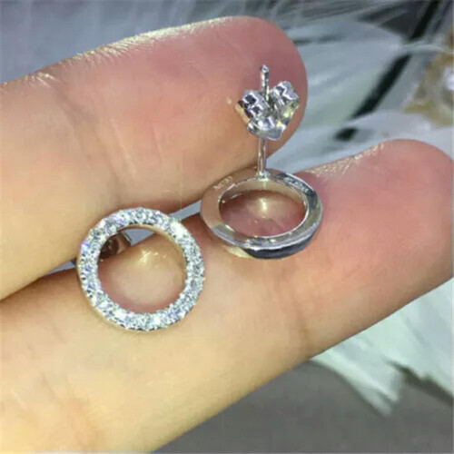925 Silver Drop Earrings with Cubic Zirconia A Pair
